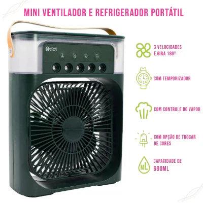 FreshAir - Mini Ventilador e Refrigerador Portátil - 3 em 1